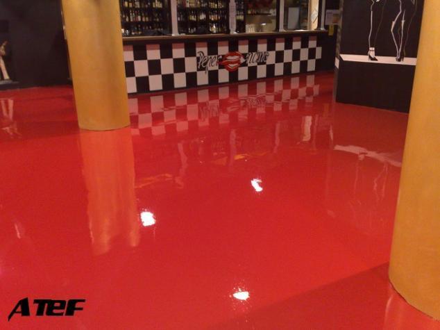 Pavimento in resina per locale notturno
